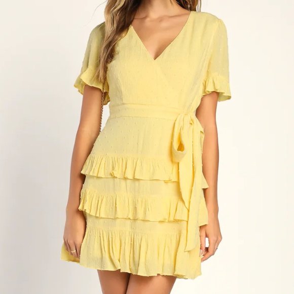 Lulus Yellow Summer Dress - Picture 1 of 7